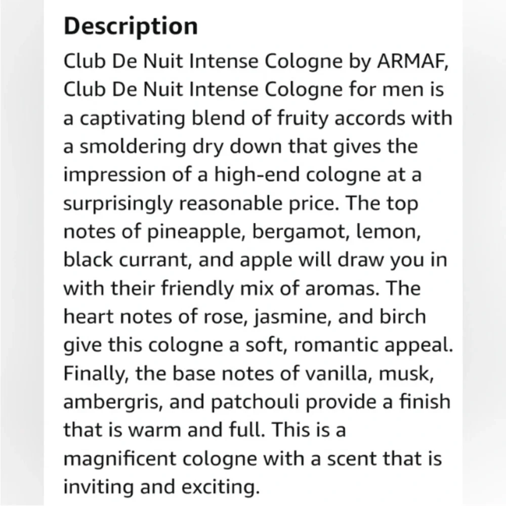 Men’s Armaf Club De Nuit Intense Cologne 3.8 OZ Spray